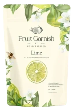 Lime, Frysetørkede Hele Skiver. 75 stk / 100g - Fruit Garnish By Cold Pressed