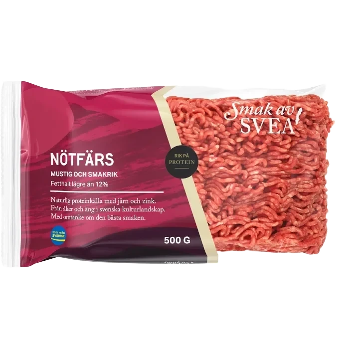 Nötfärs Färsk 12% 500g Smak Av Svea