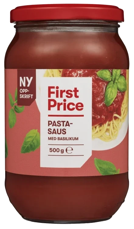 Pastasaus M/basilikum 500g First Price