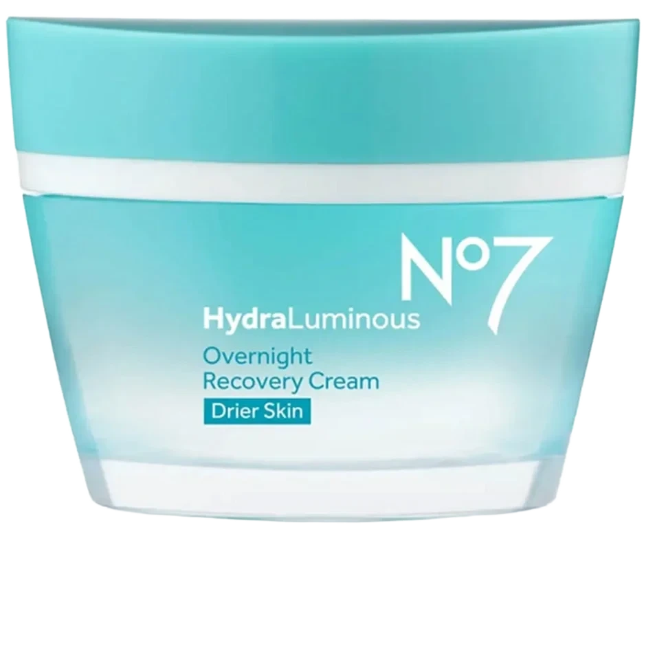 No7 Hydraluminous Overnight Recovery Cream for Dry Skin, Hydration