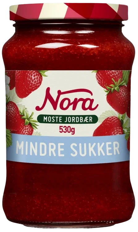 Jordbær Moste Mindre Sukker 530g Stabburet