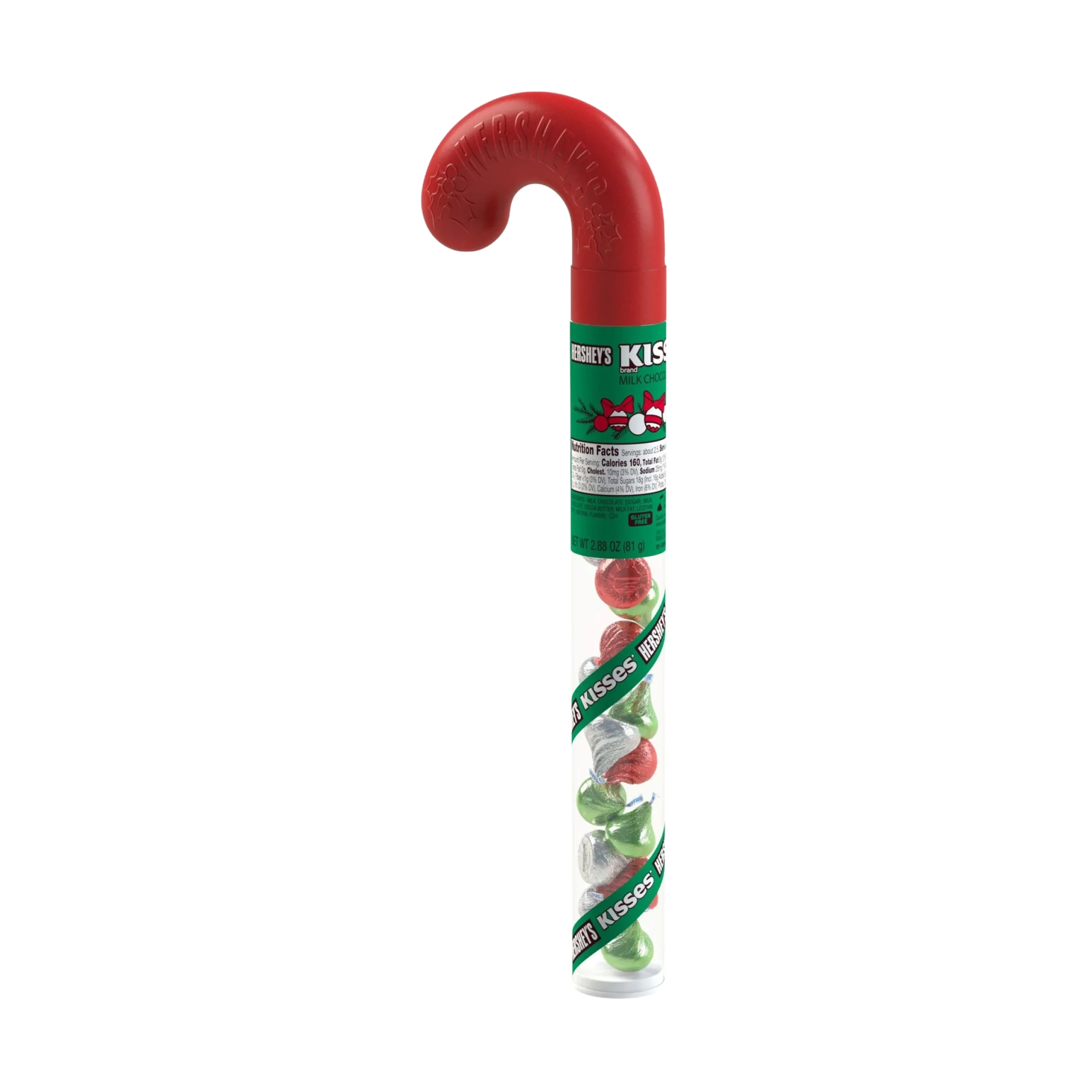 Hershey's Kisses Milk Chocolate Christmas Cane