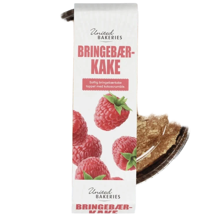 Bringebærkake 280g United Bakeries