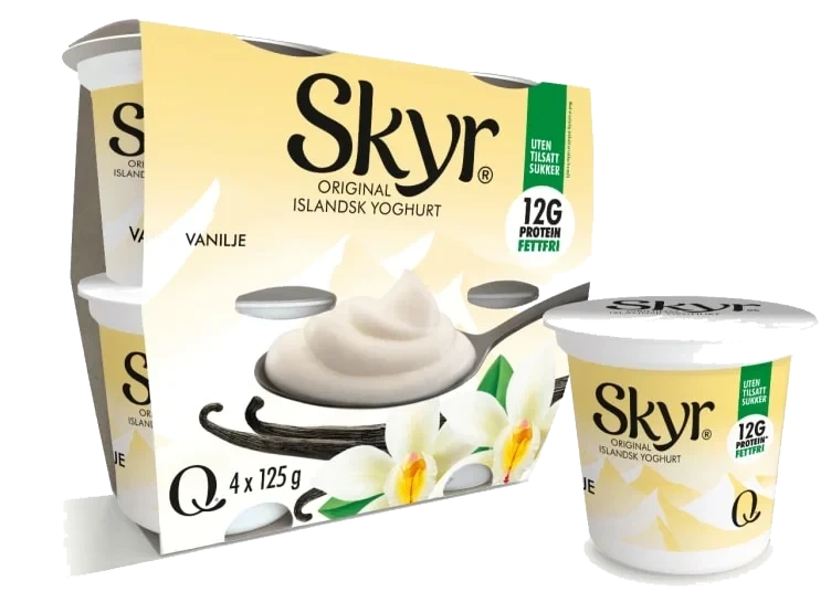Q skyr vanilje  4x125g