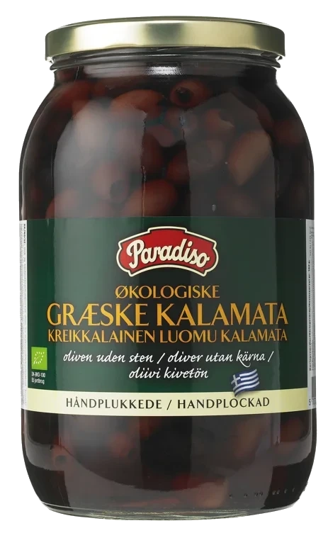 Paradisooliven Kalamate Økologiske u.Stein 2x1,85kg