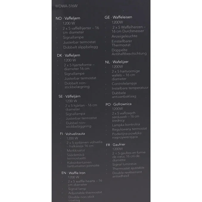 Dubbelt Våffeljärn
