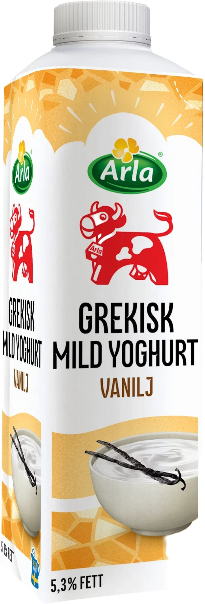 Mild grekisk yoghurt vanilj 5.3%