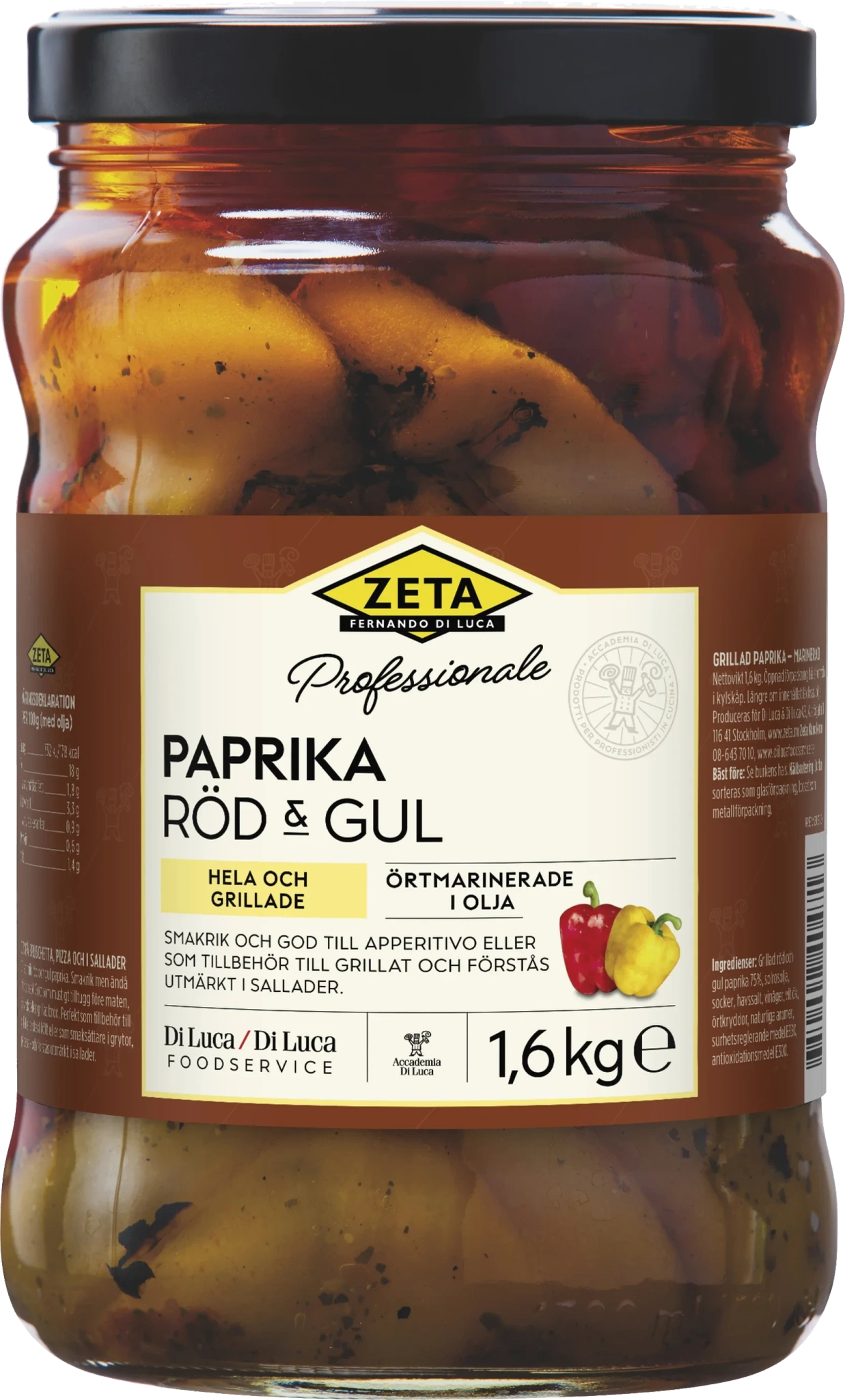 Grillad Paprika, röd och gul