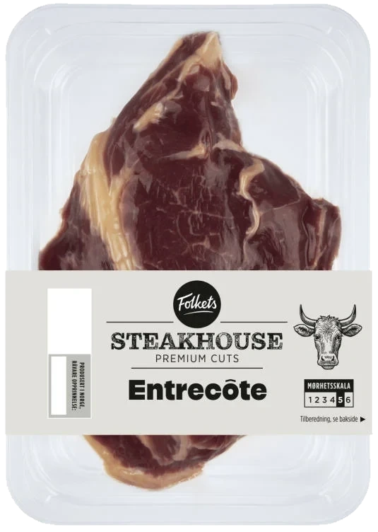 Storfe Entrecôte Ca300g Folkets