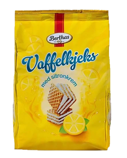 Vaffelkjeks Med Sitron 200g