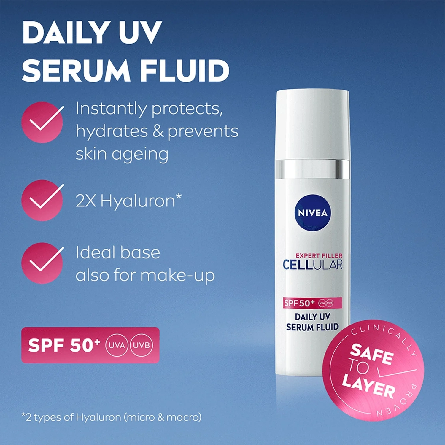 NIVEA Cellular Expert Filler SPF50 Daily UV Serum Fluid 30 ml