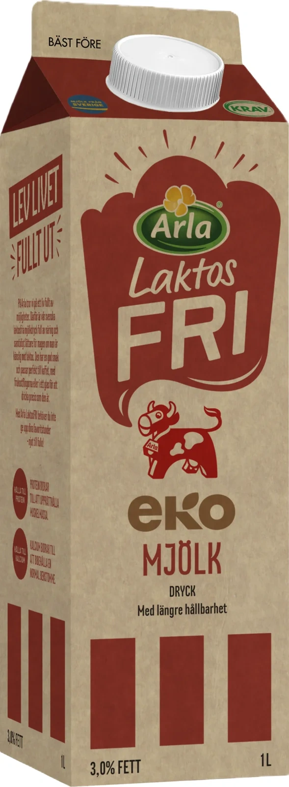 Laktosfri eko standardmjölkdryck 3.0%