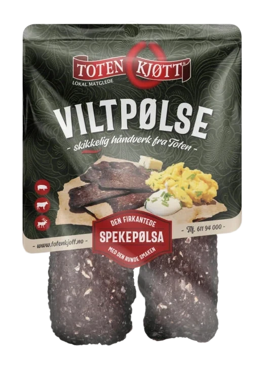 Viltpølse 100g Toten Kjøtt