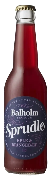 Sprudle Eple & Bringebær 0,33l Fl Balholm
