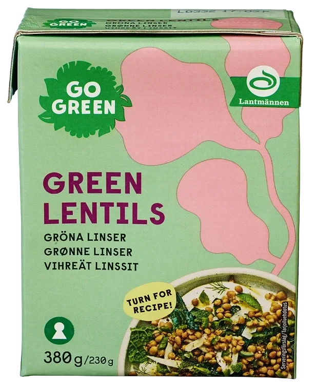 Gogreen Grønne Linser Tetra 380g