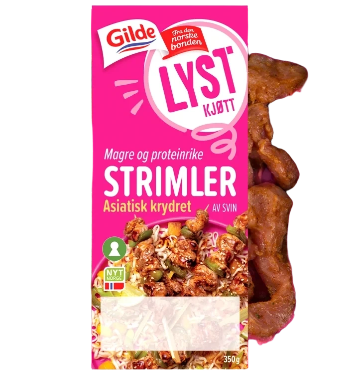 Svinekjøtt Strimlet Krydret 350g Gilde