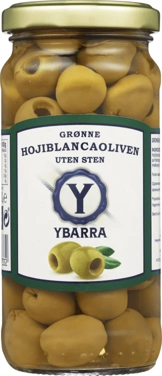 Oliven Grønne u/Sten 230g Ybarra