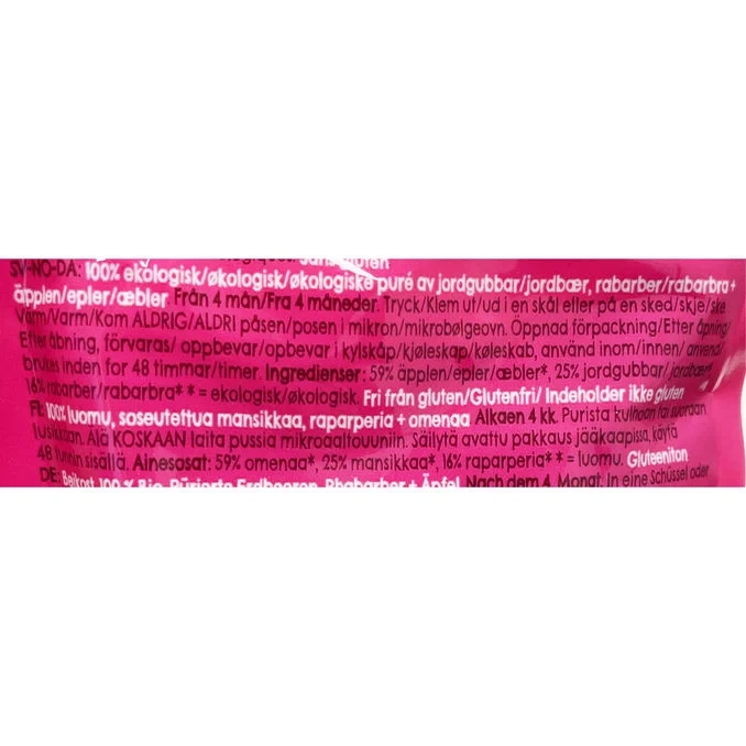 Puré Jordgubb Rabarber & Äpple 7-pack