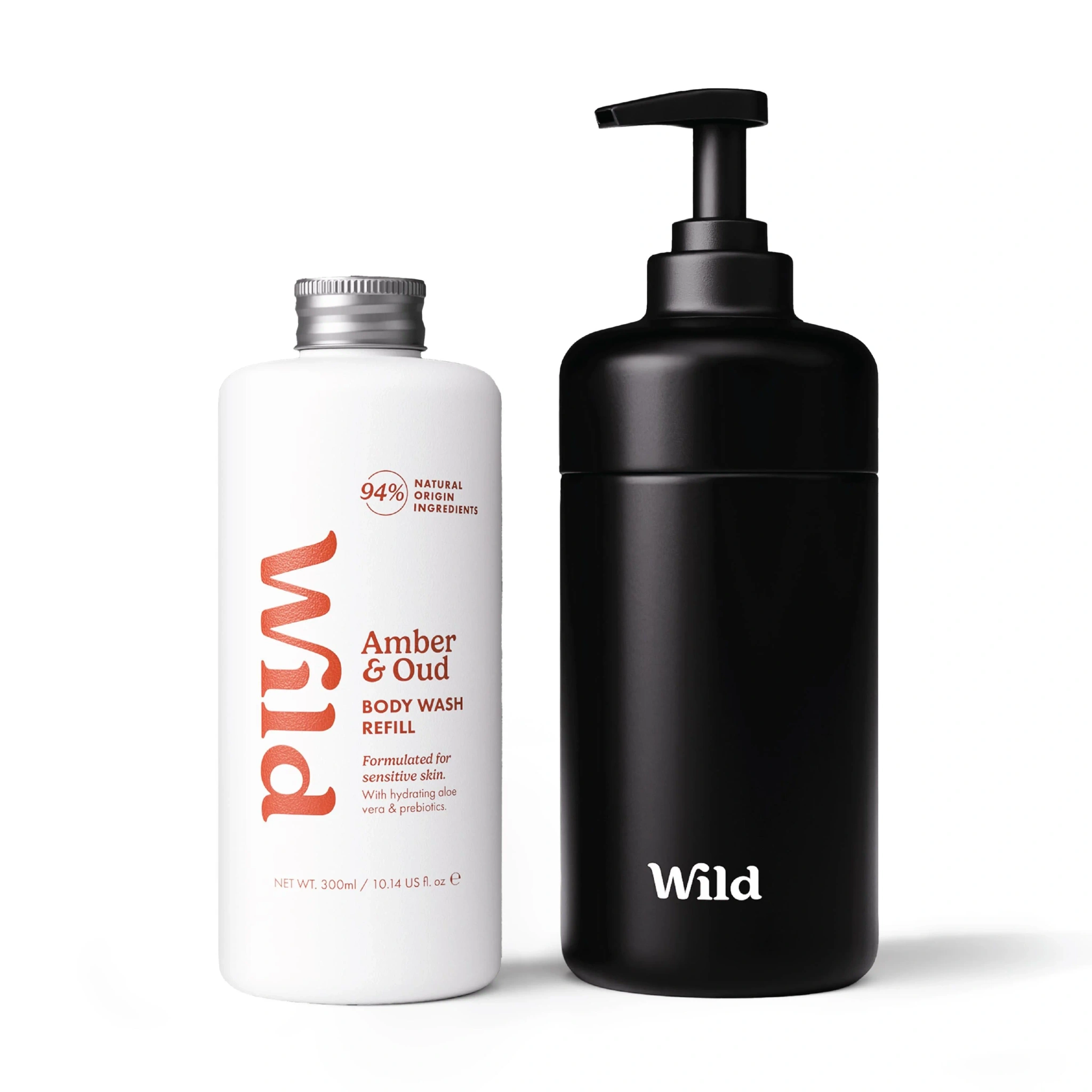 Wild Body Wash Black Case Amber & oud, 300 ml