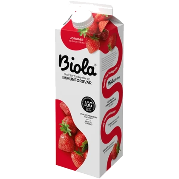 Biola Jordbær 1l Tine