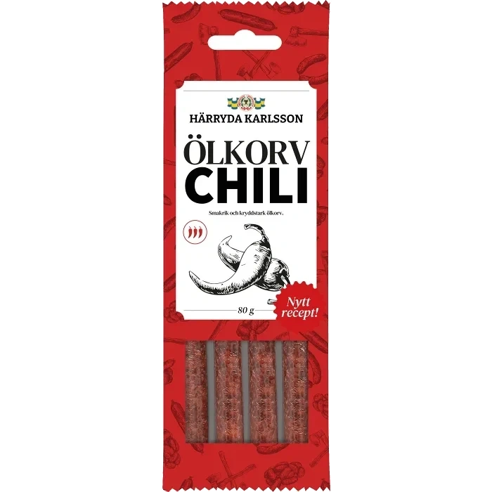 Ölkorv Chili 4-p 80g Härryda Karlsson