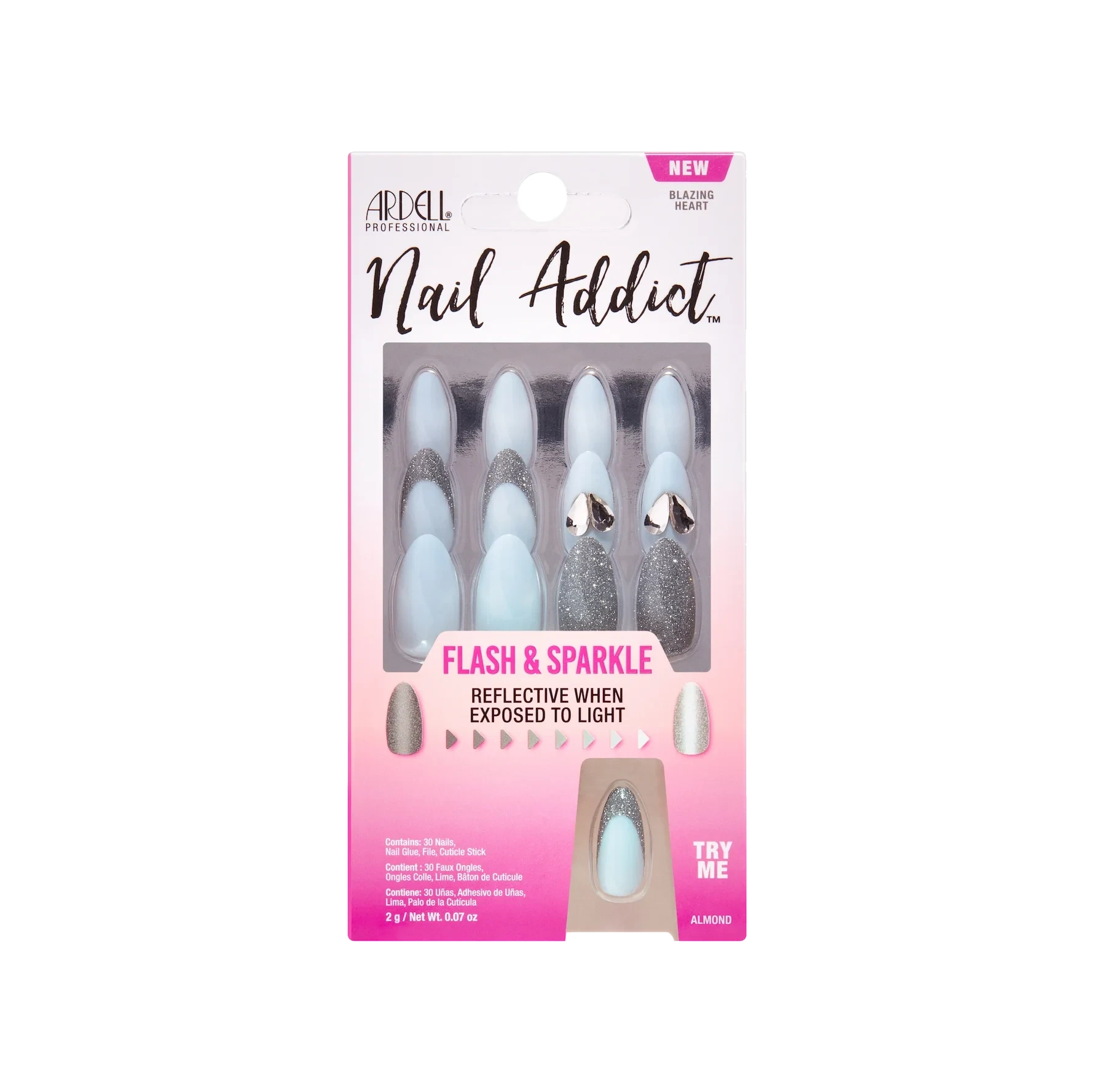 Ardell Nail Addict Flash & Sparkle Blazing Heart