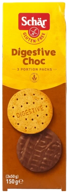 Digestive Kjeks m/Sjoko glutenfri 150g Schär