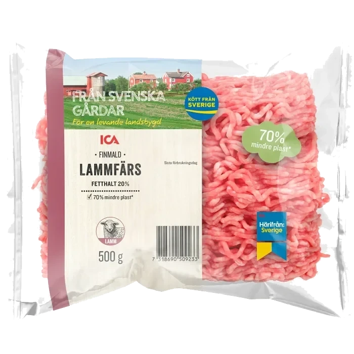 Lammfärs Färsk 20% frystinad 500g ICA