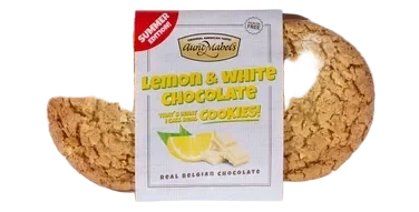 Lemon White Choc Cookies 4pk 180g Aunt Mabels