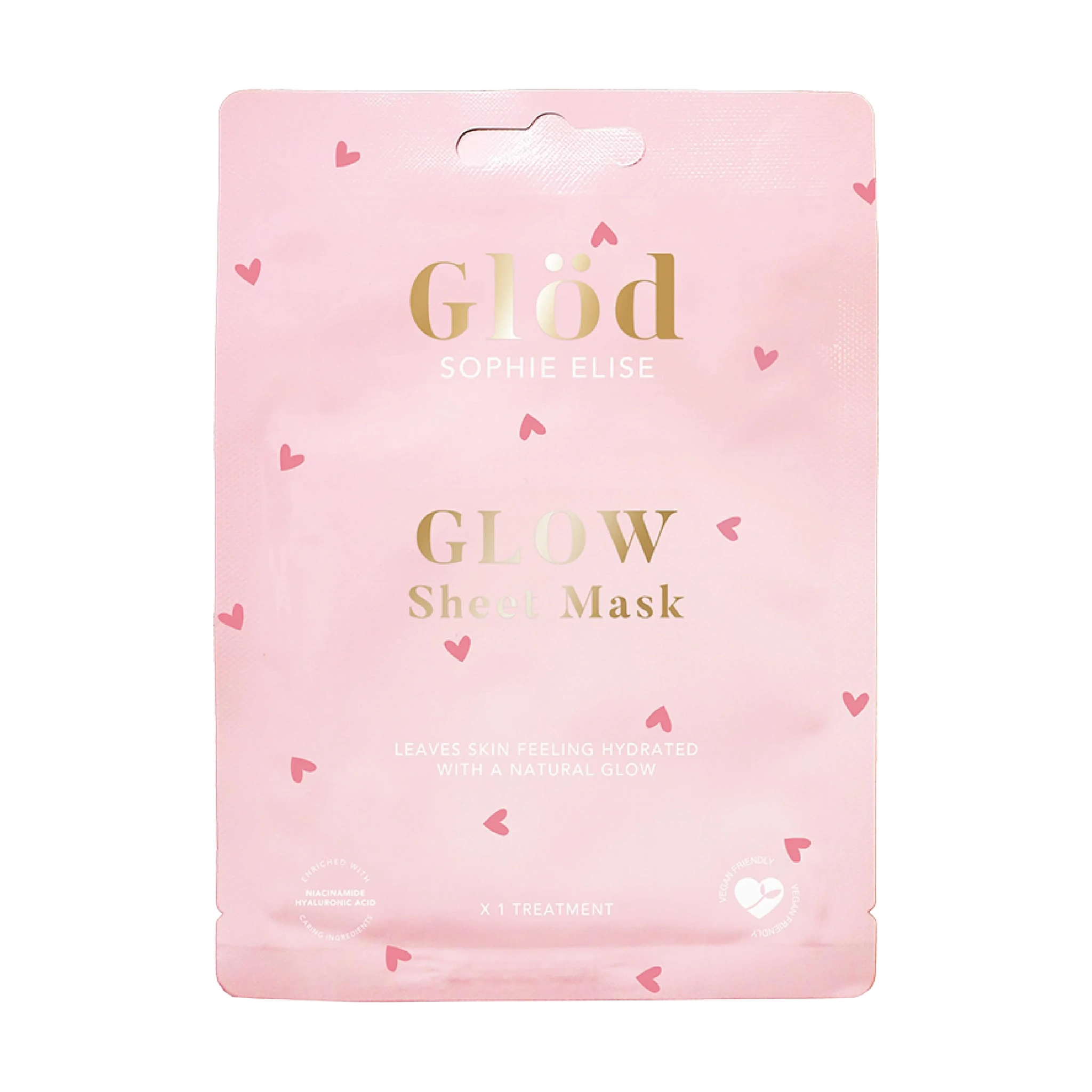 Glöd Sophie Elise Pink Glow Sheet Mask, 23 g