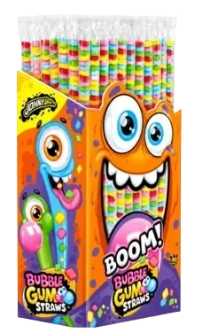 Johny Bee Bubblegum Straws 12g