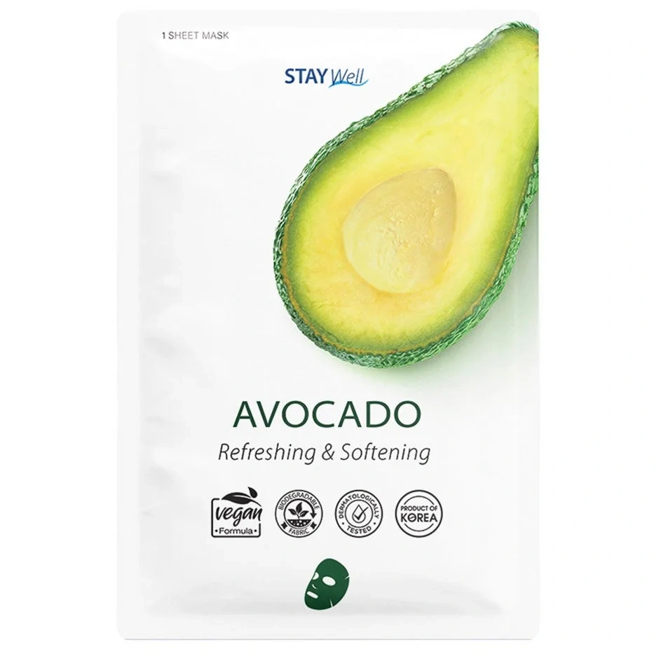 Stay Well Vegan Sheet Mask Avocado
