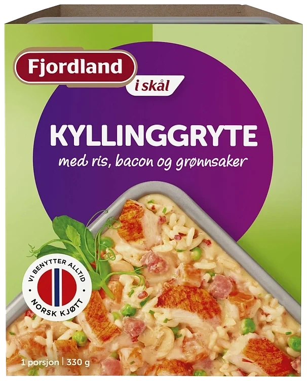 Fjordland kylling & ris skål   330g