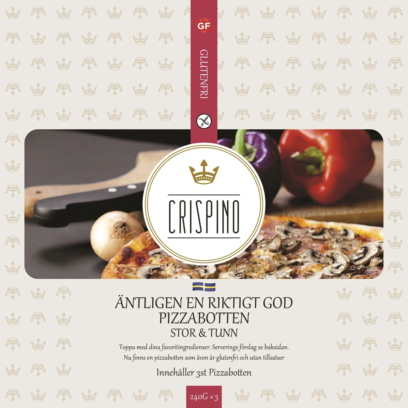 Fryst glutenfri pi