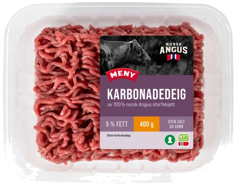 Karbonadedeig Angus 5% 400g Meny