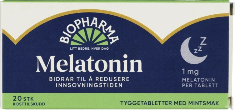 Biopharma Melatonin Tyggetabletter 20stk