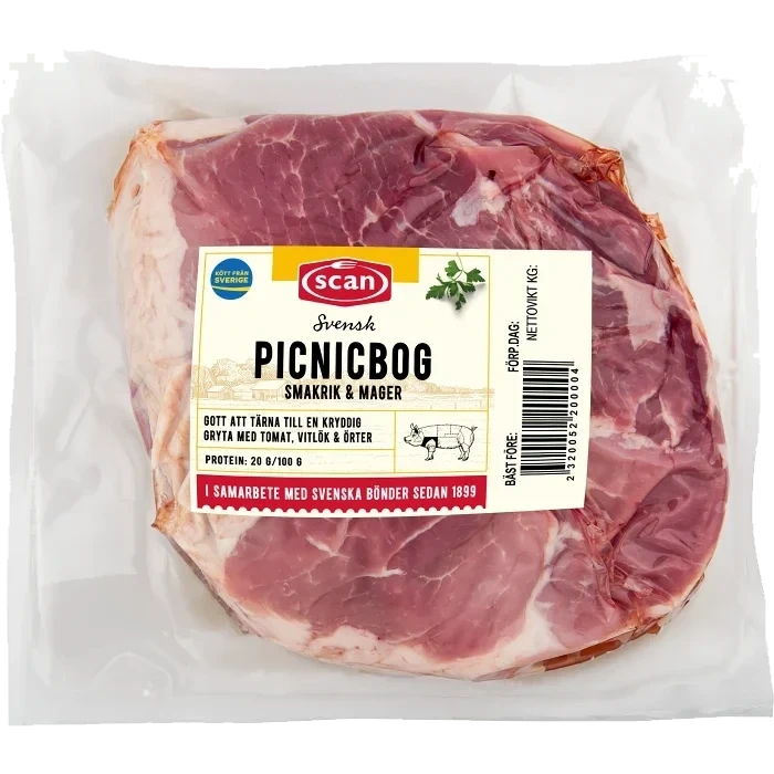 Picnicbog Färsk ca 1,2kg Scan