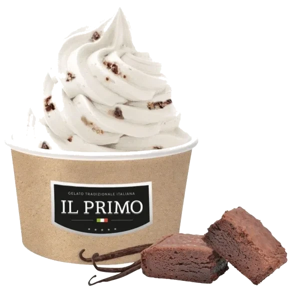 Iskrem Vanilje & Brownie 18stk A 100g One-shot