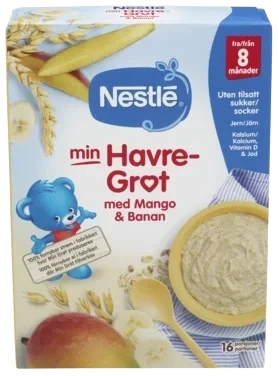 Min Havregrøt mango og banan fra 8 mnd, 450 g