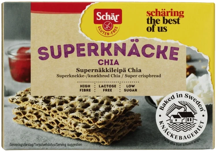 Superknäcke Chia Gl.Fri 140g Schär