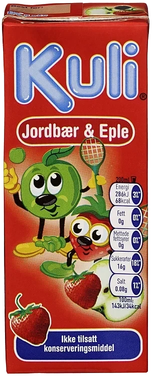 Kuli jordbær eple tetrapk   30x0,2l