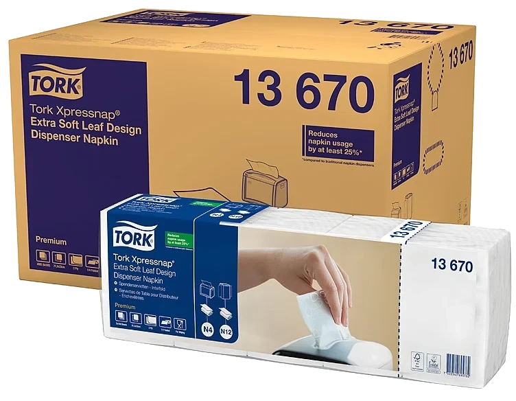 Dispserviett xpn løv 2lag 4f n4 100stk