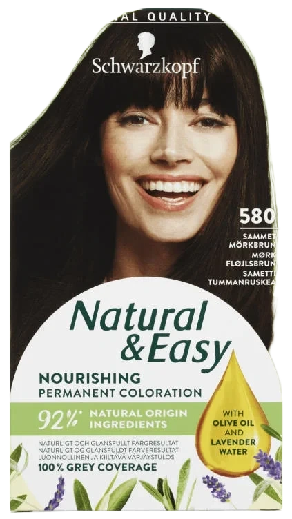 Natural & Easy 580 Mørkbrun Hårfarge