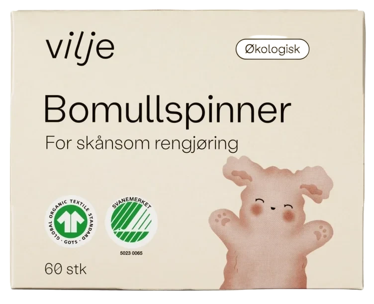 Bomullspinner 60stk Øko Fsc Vilje