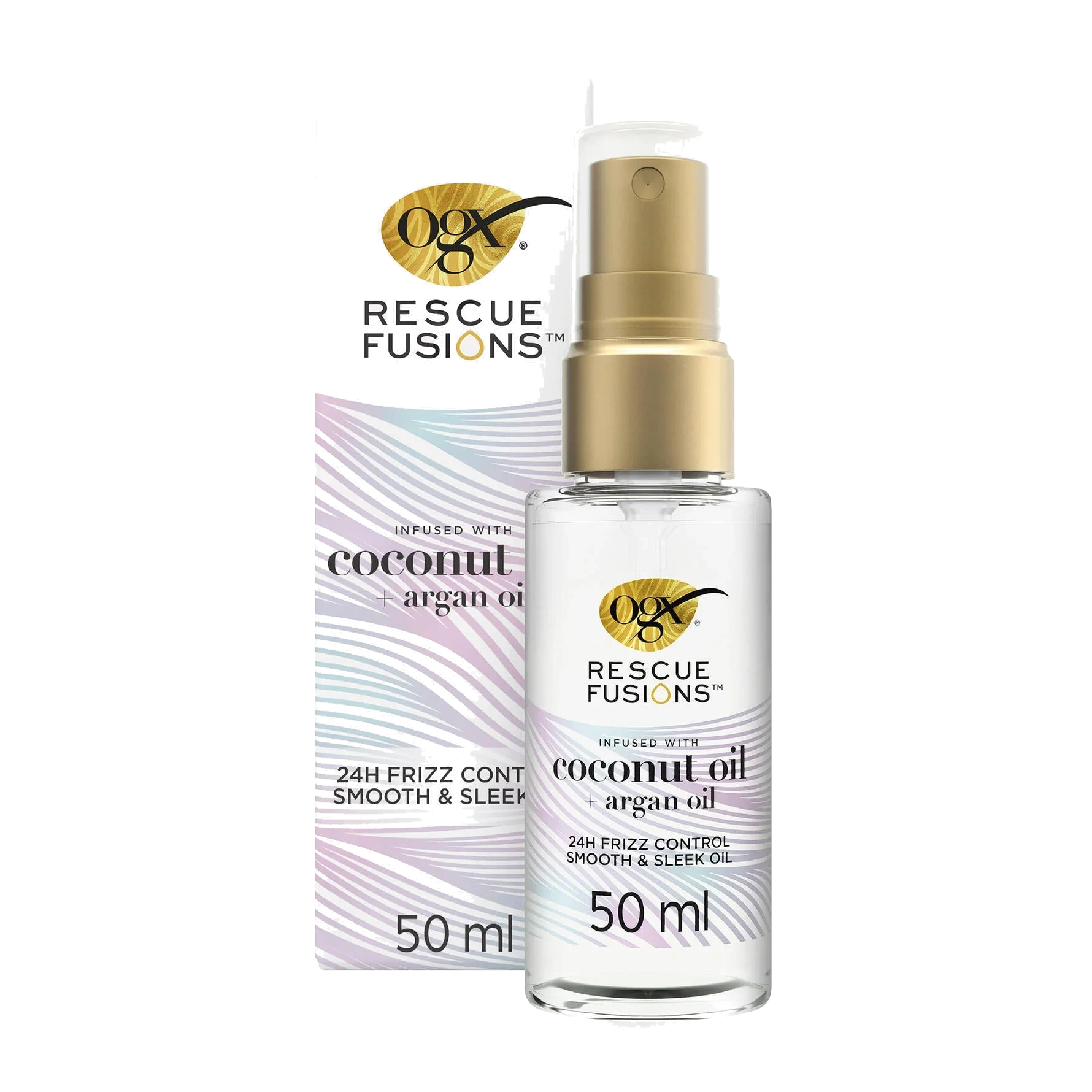 OGX Rescue Fusions 24hr Frizz Control Smooth And Sleek Oil 50 ml