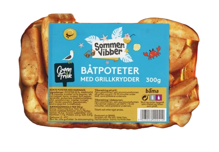 Båtpoteter m/Grillkrydder 300g Sommervibber