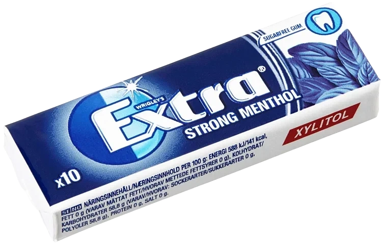 Extra strong menthol tyggegummi  14g
