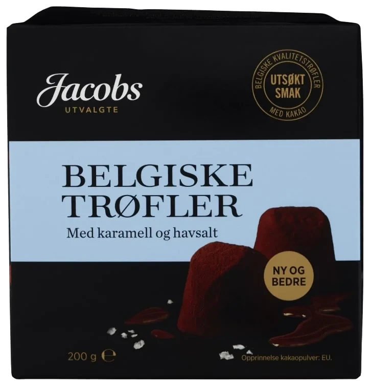 Belgiske Trøfler Karamell&havsalt 200g Jacobs