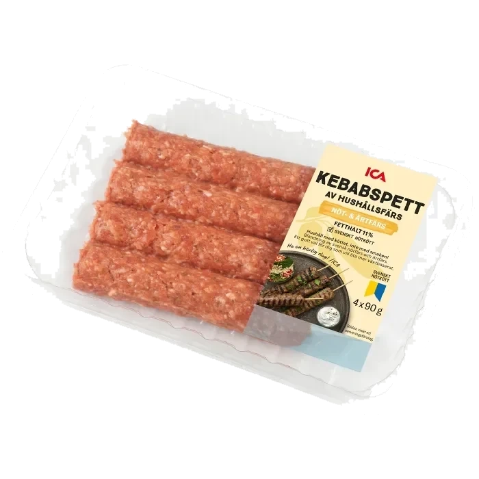 Kebabspett Färska av Hushållsfärs 360g ICA