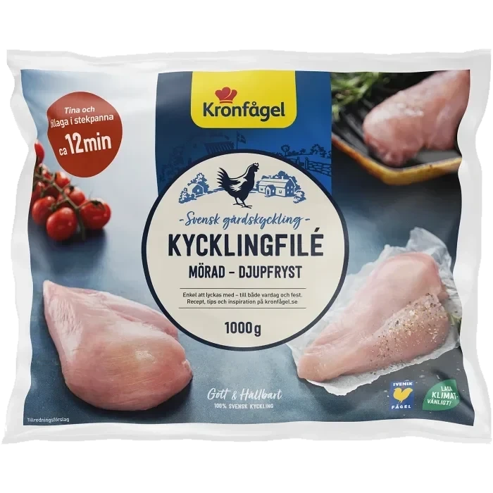 Kycklingfilé Fryst 1kg Kronfågel